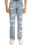 BTEXPERT M1 Ripped Jeans - Light Blue