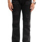 NOVASTILE Men’s Black Ripped Jeans Rigid Distressed Straight Leg Denim Pants Casual Streetwear Mid Rise Loose Relaxed Fit 5 Pocket Comfortable Everyday Wear Urban Style Trendy Fashion M1 Black 28