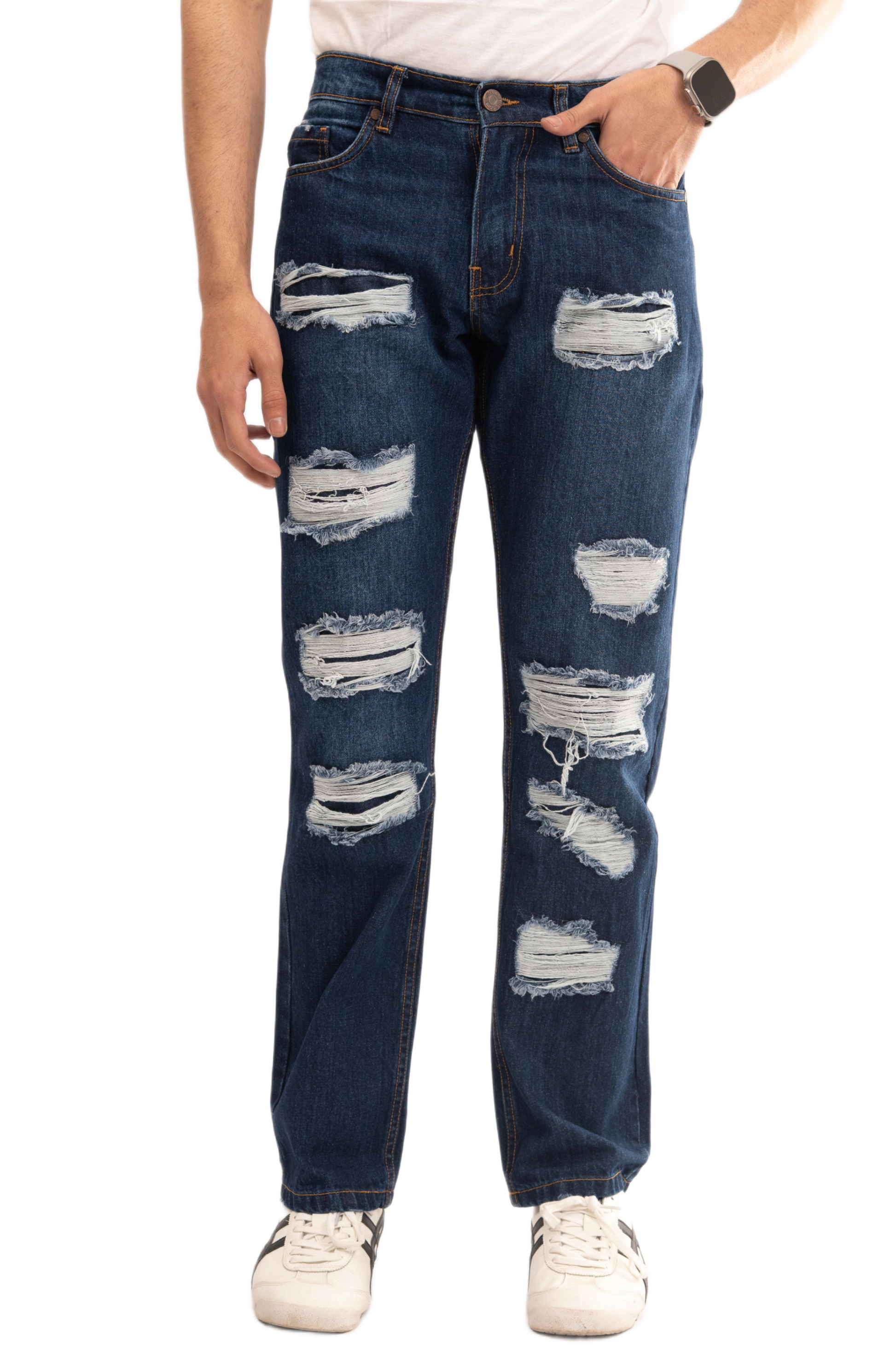 NOVASTILE M1 Ripped Jeans - Blue