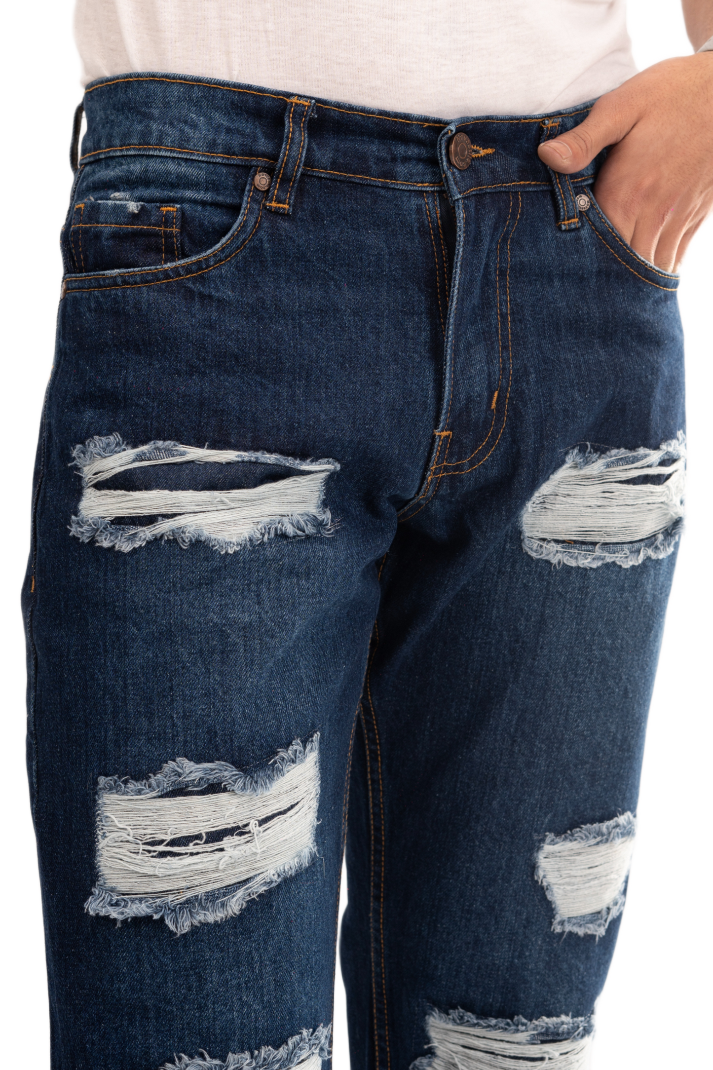 NOVASTILE M1 Ripped Jeans - Blue