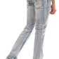 NOVASTILE M3 Rhinestone Jeans - Light Blue