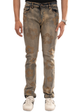 NOVASTILE Mens Rhinestone Jeans Slim fit Straight leg Denim Pants Vintage Wash Embellished Floral Design Designer Fashion Streetwear Casual Statement Jeans Comfortable Daily Wear M3 Light Tint 34