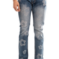 NOVASTILE M3 Rhinestone Jeans - Blue