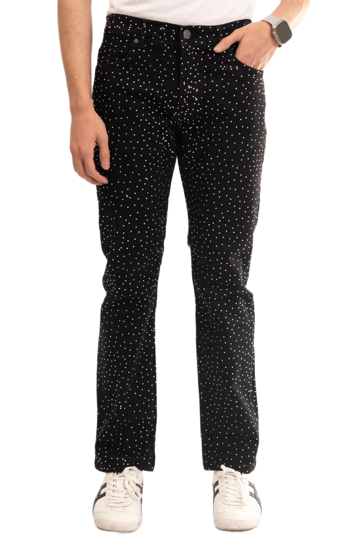 NOVASTILE M4 Rhinestone Jeans - Black