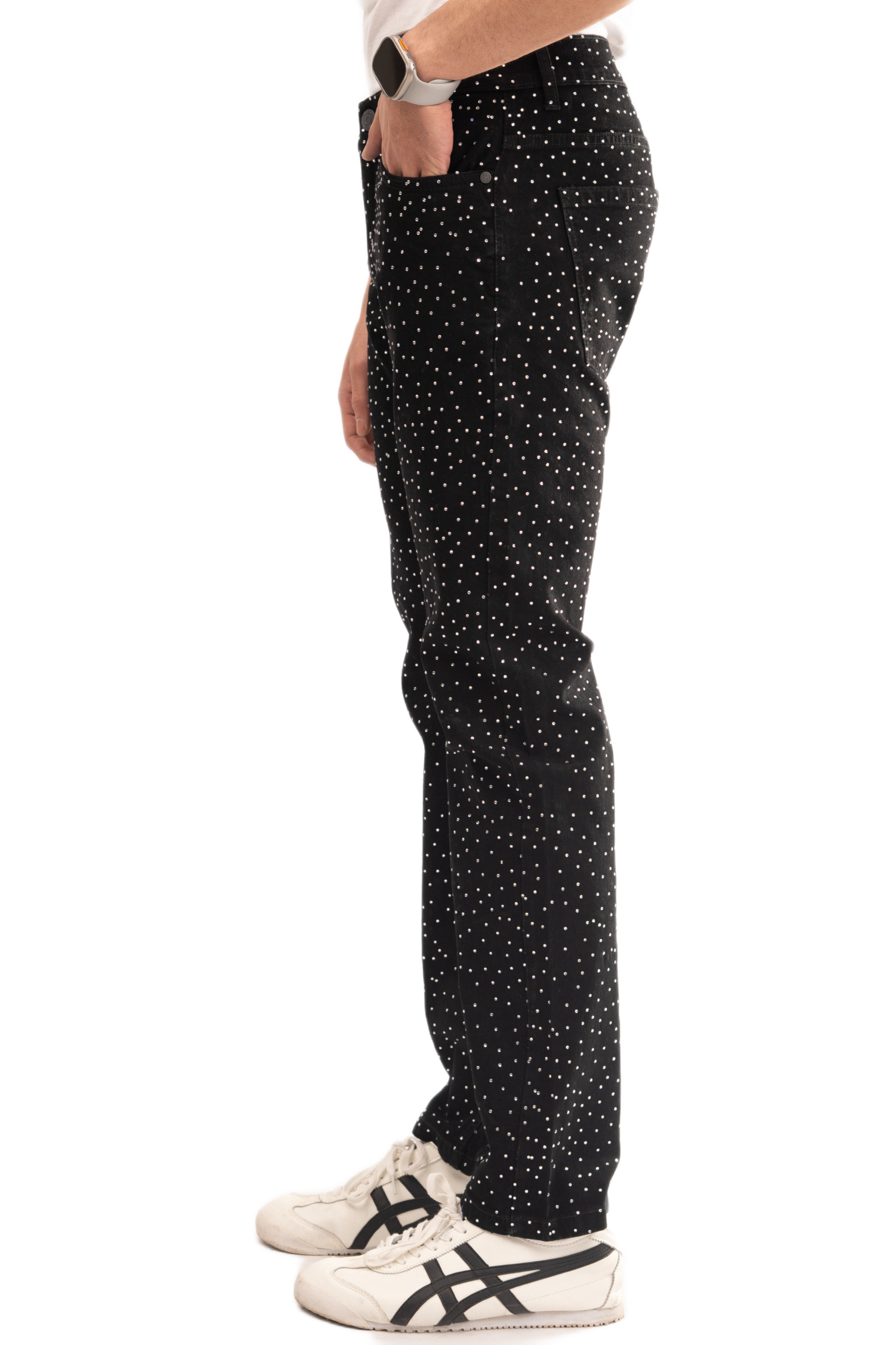 NOVASTILE M4 Rhinestone Jeans - Black
