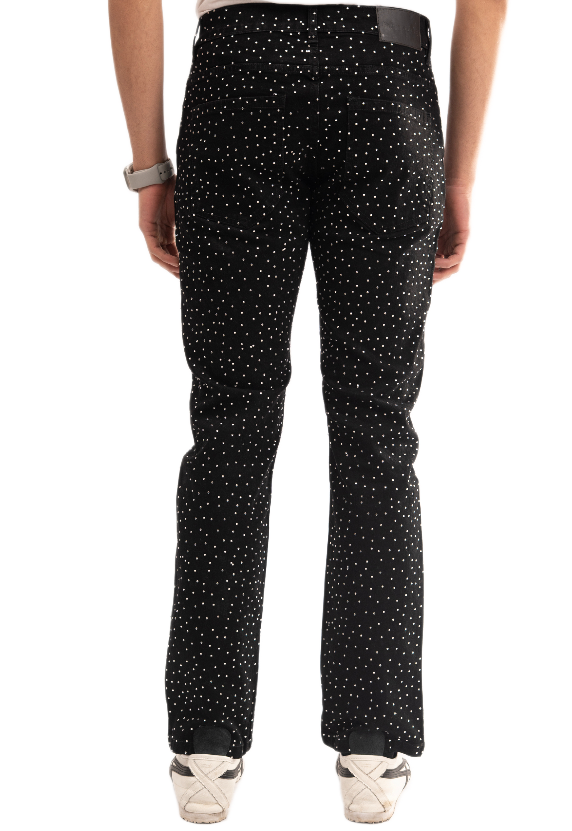 NOVASTILE M4 Rhinestone Jeans - Black