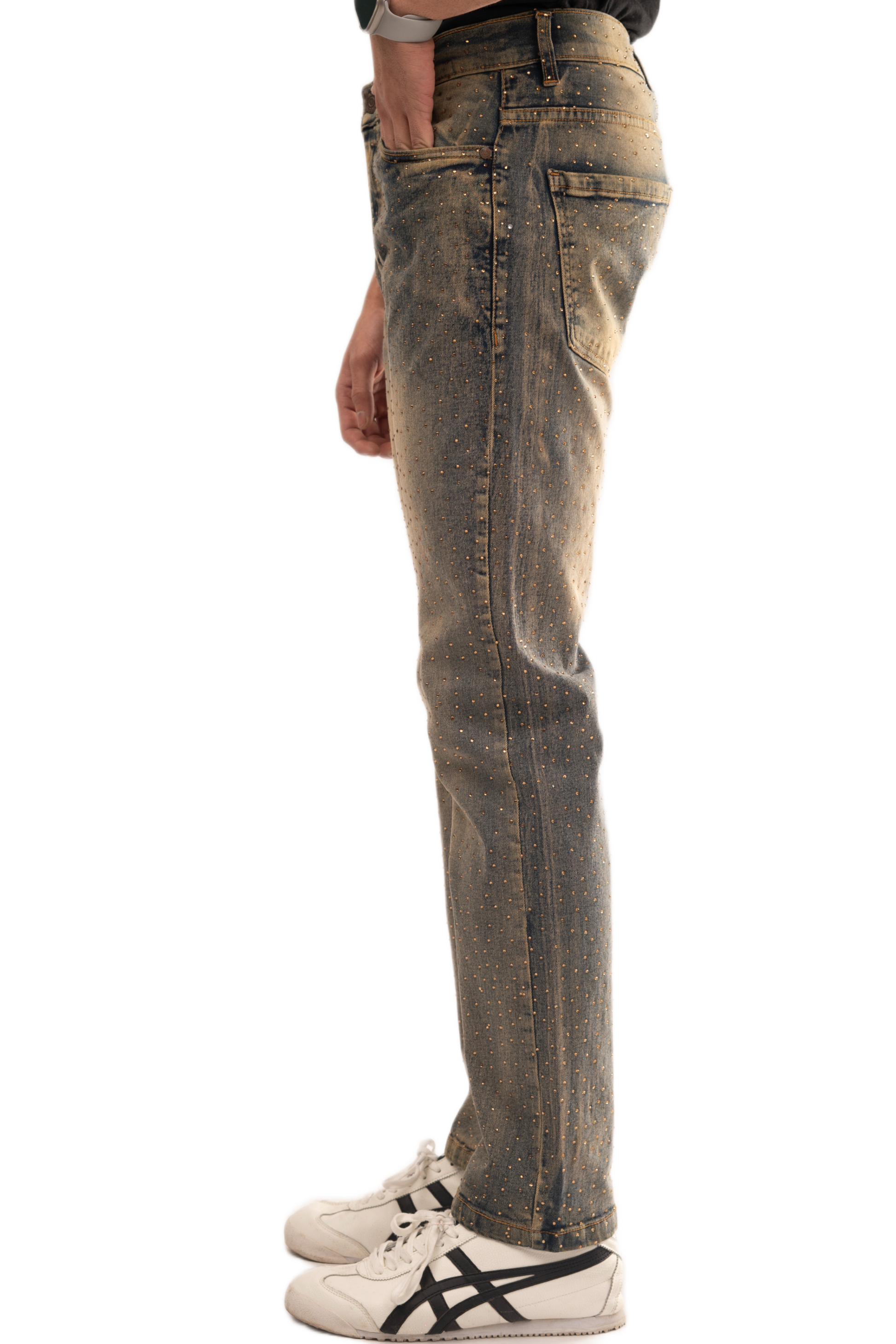 NOVASTILE M4 Rhinestone Jeans - Light Tint