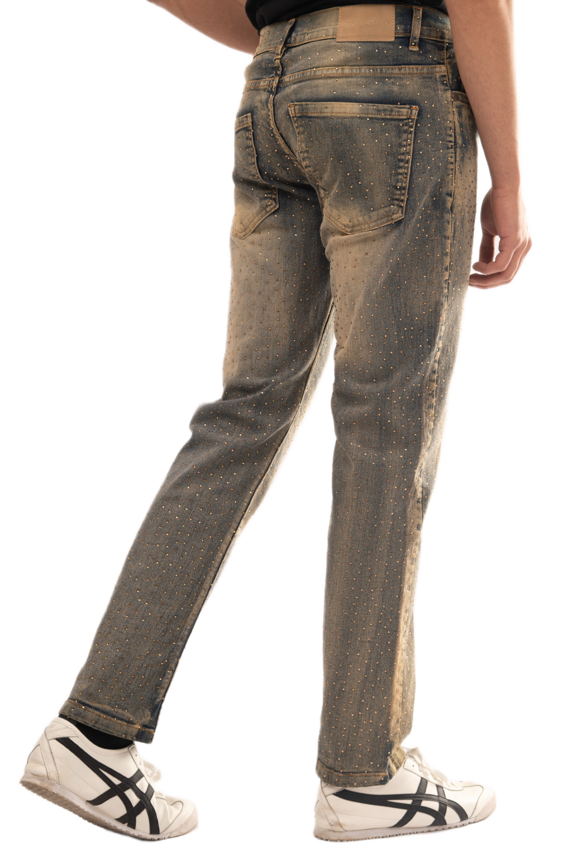 NOVASTILE M4 Rhinestone Jeans - Light Tint