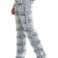 NOVASTILE M5 Rhinestone Jeans - Light Blue
