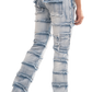 NOVASTILE M5 Rhinestone Jeans - Light Blue