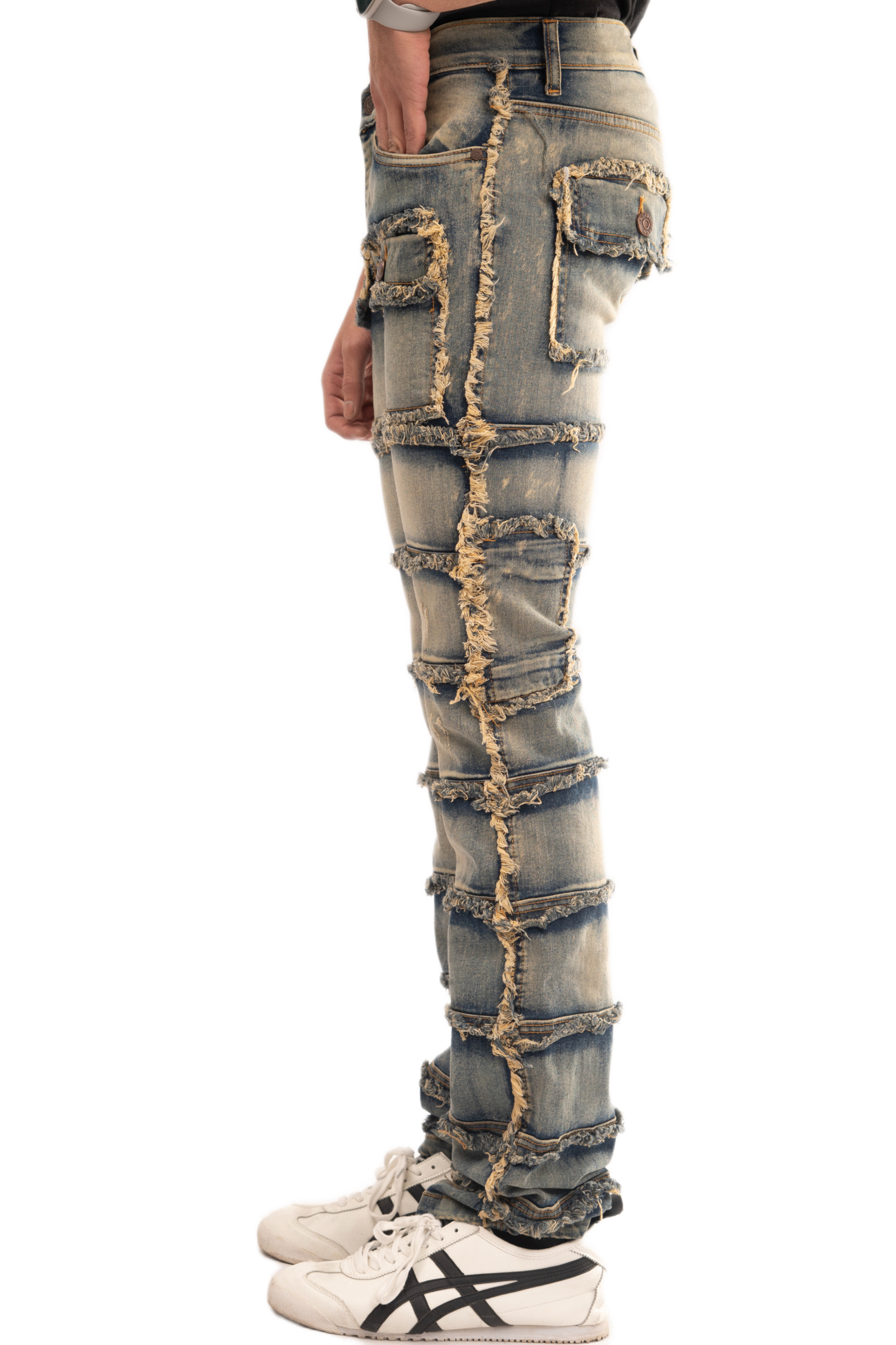 NOVASTILE M5 Rhinestone Jeans - Light Tint