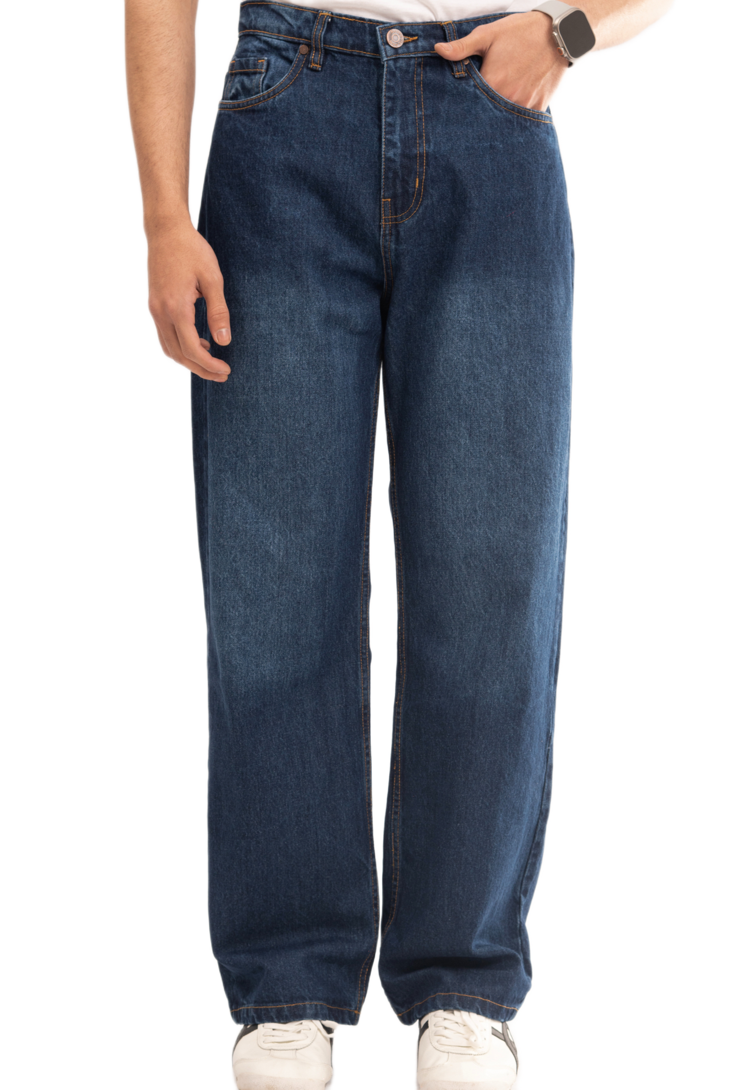 NOVASTILE Distressed Denim Jeans Classic Clean Minimal Design Everyday Casual Comfort Loose Fit Straight Leg Basic Essential Pants Light Wash M6 Blue 28