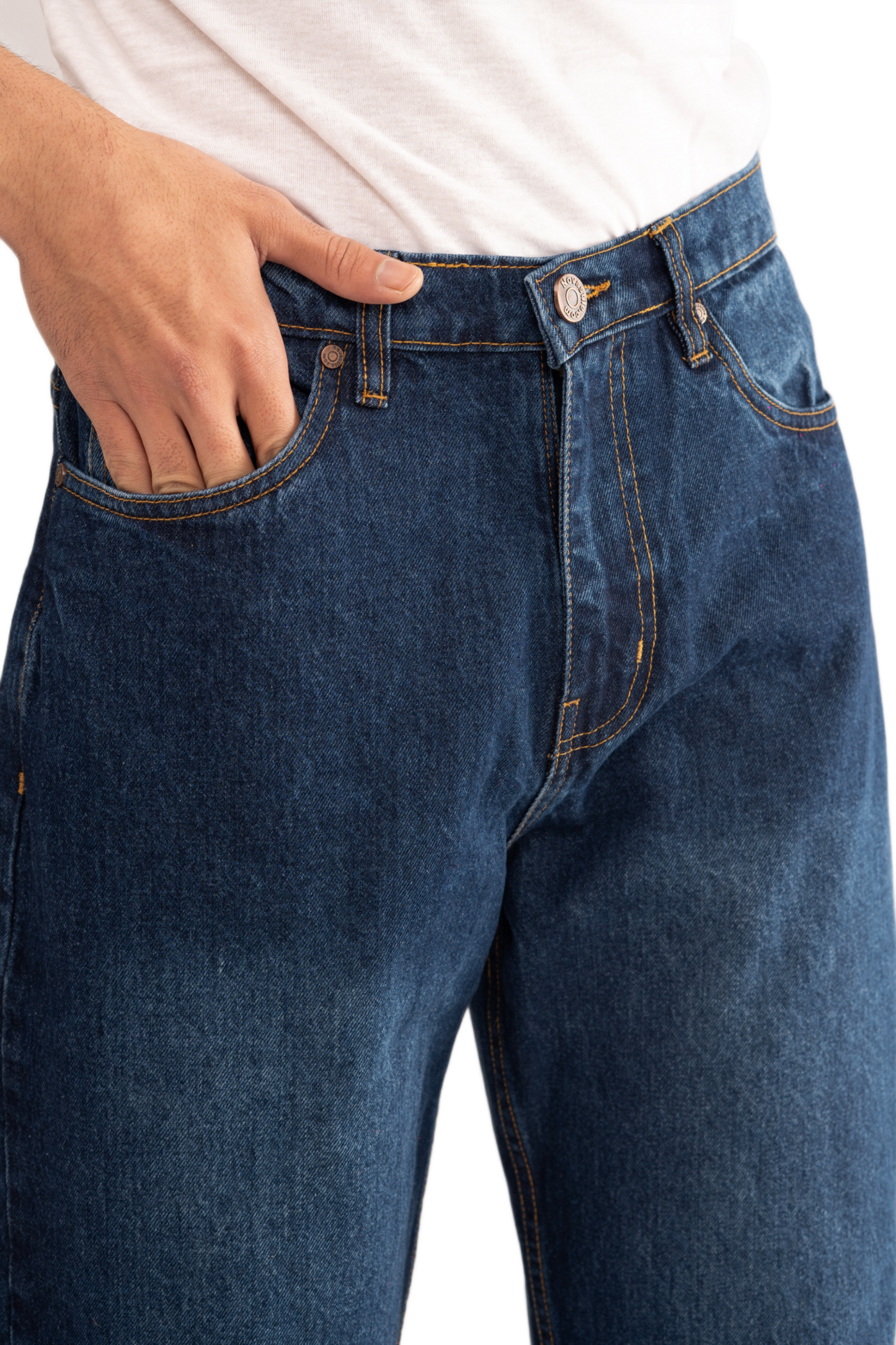 NOVASTILE Distressed Denim Jeans Classic Clean Minimal Design Everyday Casual Comfort Loose Fit Straight Leg Basic Essential Pants Light Wash M6 Blue 28