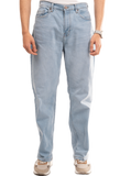 NOVASTILE Distressed Relaxed STRAIGHT Fit Stretch Denim Jeans Classic Clean Minimal Design Everyday Casual Comfort Versatile Basic Denim Pants Light Wash Streetwear M7 Light Blue 28