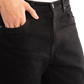 NOVASTILE Distressed Relaxed Straight Fit Stretch Denim Jeans Classic Clean Minimal Design Everyday Casual Comfort Versatile Basic Straight Leg Denim Pants Jet Black Streetwear M7 Black 28