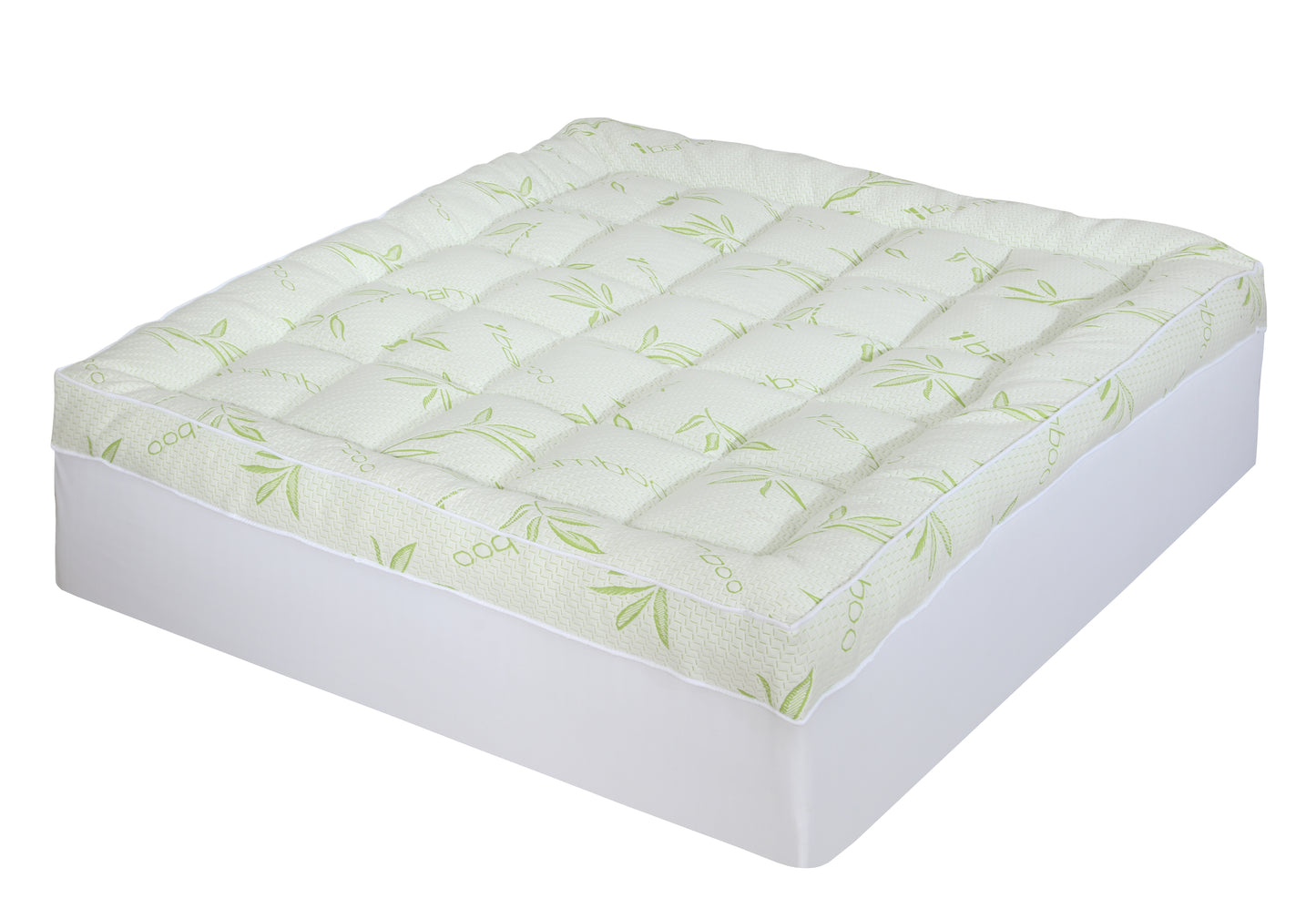 Queen Bamboo Pillow Top Mattress Topper 60x80 Inches – Extra Thick 1000GSM Cooling Mattress Pad Cover, Deep Pocket Fitted (8–20”) – Soft Plush Support for Back Pain Relief