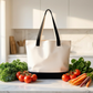 BTEXPERT 100% Cotton Canvas Large Tote Bags 12oz, Reusable Shopping Bags for Grocery, DIY Projects, Advertising, Promotions, Lightweight 1 Piece Natural Cotton, promotional, breathable, unbleached cotton, Lightweight 18.5" L x 5" W x 15" H