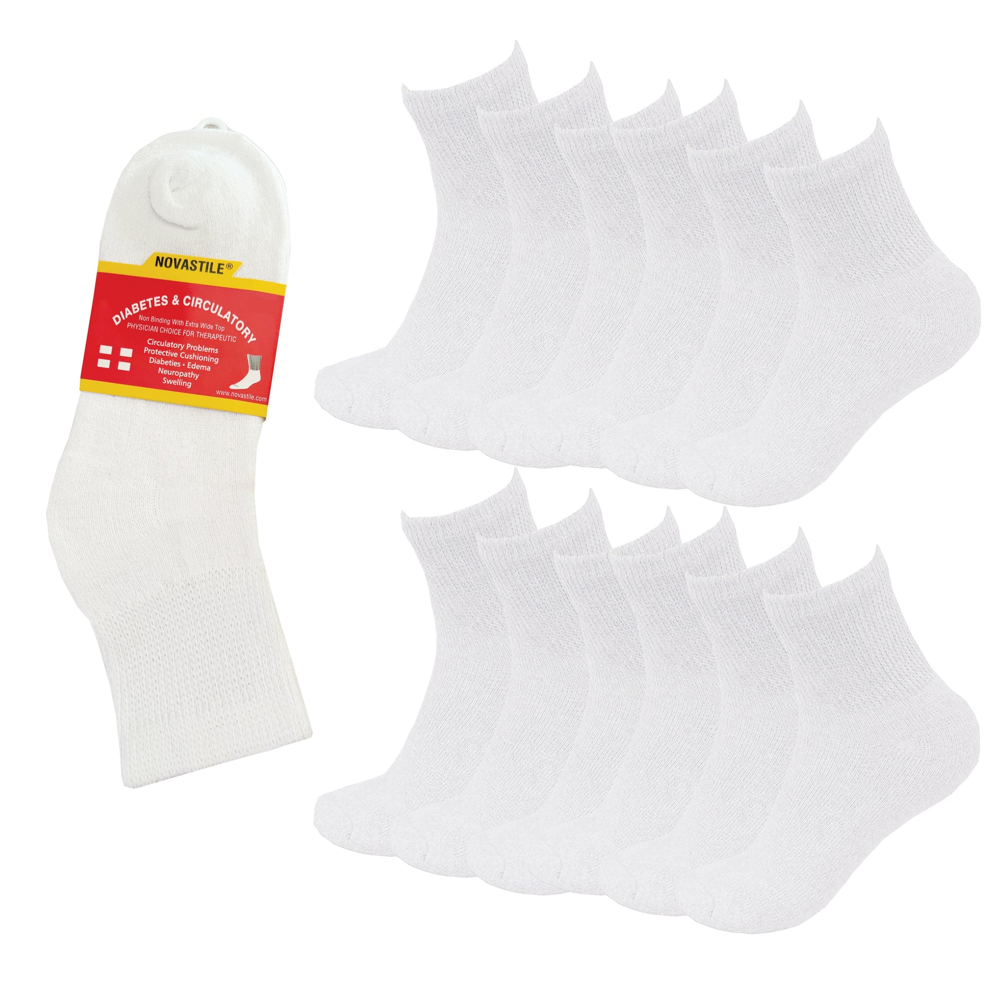 BTEXPERT Ankle Diabetic Socks NS5322 - 12 Pairs