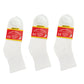 NOVASTILE Ankle Diabetic Socks for Men & Women, Non-Binding Cotton for Neuropathy, Cushioned Moisture-Wicking Loose Fit, 3 Pairs, Size 13-15
