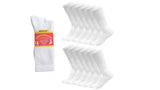 BTEXPERT Crew Diabetic Socks for Men & Women, Non-Binding Cotton for Neuropathy, Cushioned Moisture-Wicking Loose Fit, 12 Pairs, Size 9-11