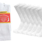 NOVASTILE Crew Diabetic Socks for Men & Women, Non-Binding Cotton for Neuropathy, Cushioned Moisture-Wicking Loose Fit, 6 Pairs, Size 9-11