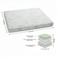 Queen Bamboo Pillow Top Mattress Topper 60x80 Inches – 550 GSM Cooling Mattress Pad Cover, Soft Breathable & Deep Pocket Fitted (8–20”) – Plush Comfort for Back Pain Relief