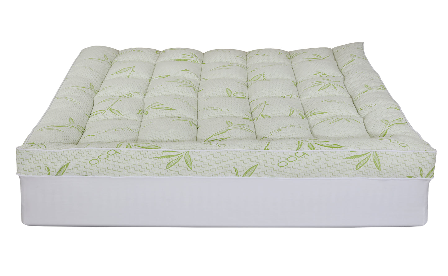 Queen Bamboo Pillow Top Mattress Topper 60x80 Inches – Extra Thick 1000GSM Cooling Mattress Pad Cover, Deep Pocket Fitted (8–20”) – Soft Plush Support for Back Pain Relief