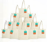 BTEXPERT 100% Cotton Natural Tote Bags NS5340