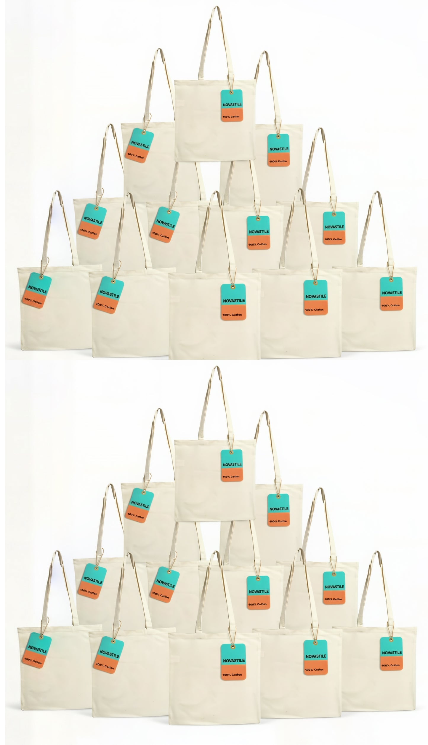 NOVASTILE 100% Cotton Natural Tote Bags NS5340