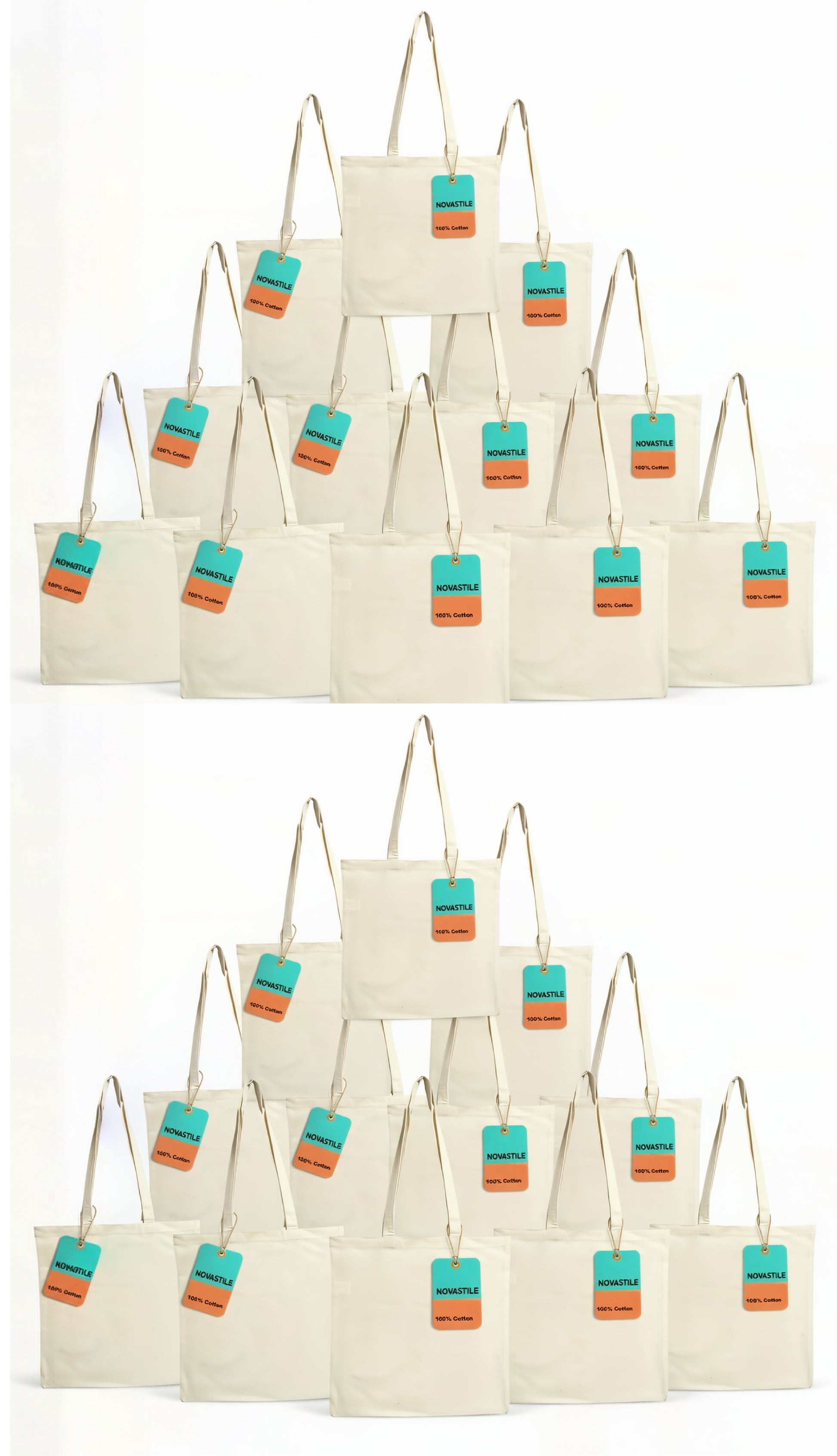 NOVASTILE 100% Cotton Natural Tote Bags NS5340