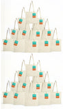 BTEXPERT 100% Cotton Natural Tote Bags NS5340