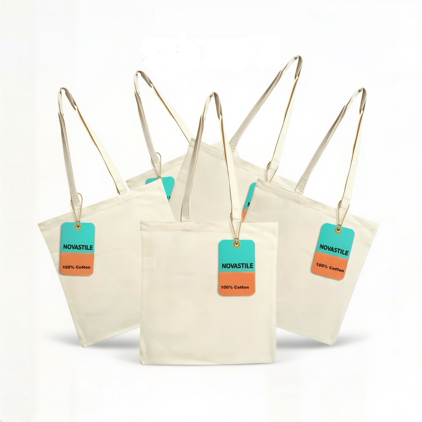 NOVASTILE 100% Cotton Natural Tote Bags NS5340