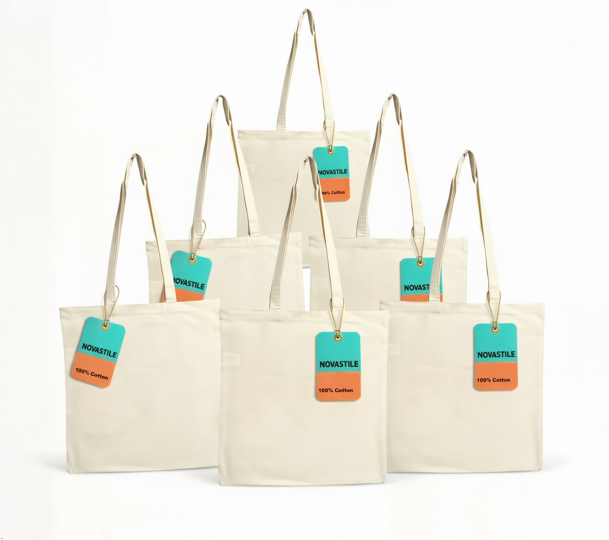 NOVASTILE 100% Cotton Natural Tote Bags NS5340