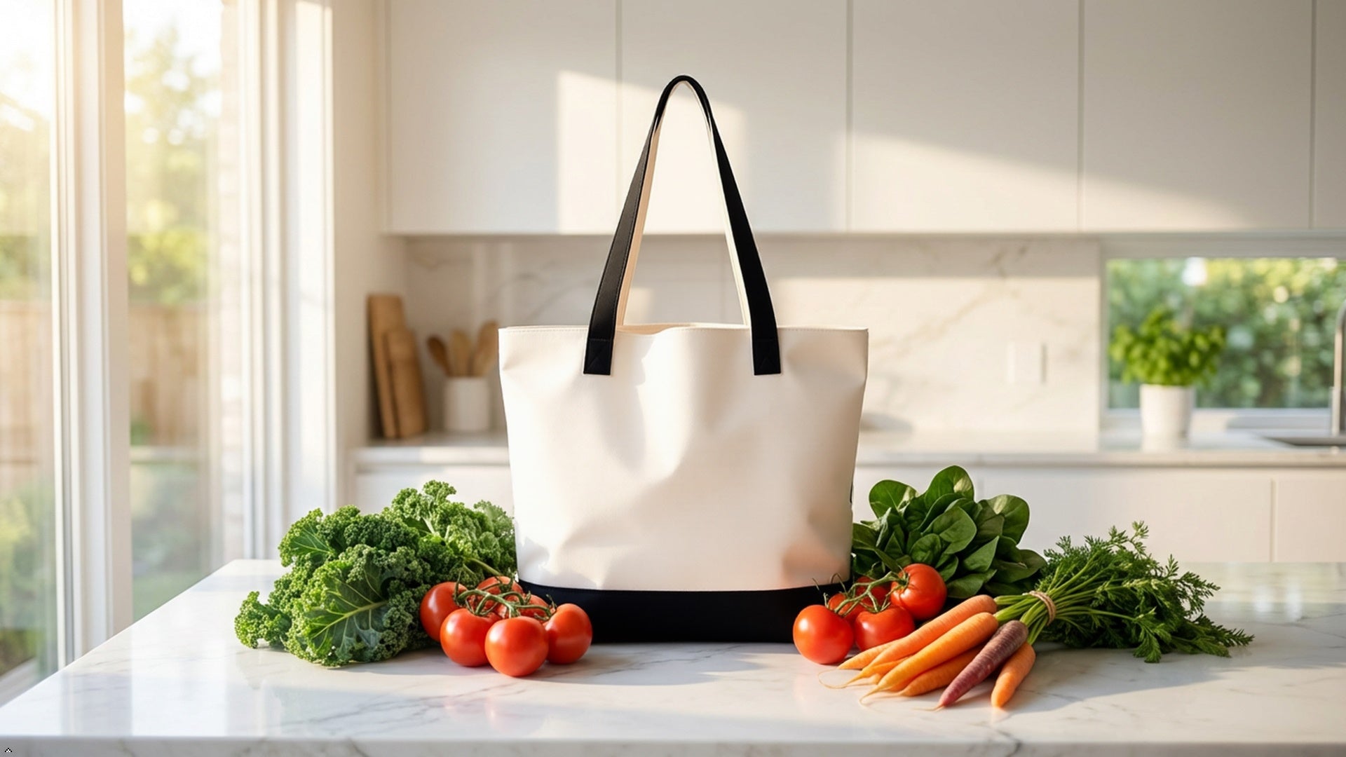 NOVASTILE Canvas Tote Bag 12oz Top Zipper with External Pocket - NS5341