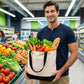 NOVASTILE Canvas Tote Bag 12oz Top Zipper with External Pocket - NS5341