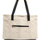 NOVASTILE Canvas Tote Bag 12oz Top Zipper with External Pocket - NS5341