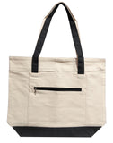 BTEXPERT 100% Cotton Canvas Large Tote Bags 12oz, Reusable Shopping Bags for Grocery, DIY Projects, Advertising, Promotions, Lightweight 1 Piece Natural Cotton, promotional, breathable, unbleached cotton, Lightweight 18.5" L x 5" W x 15" H