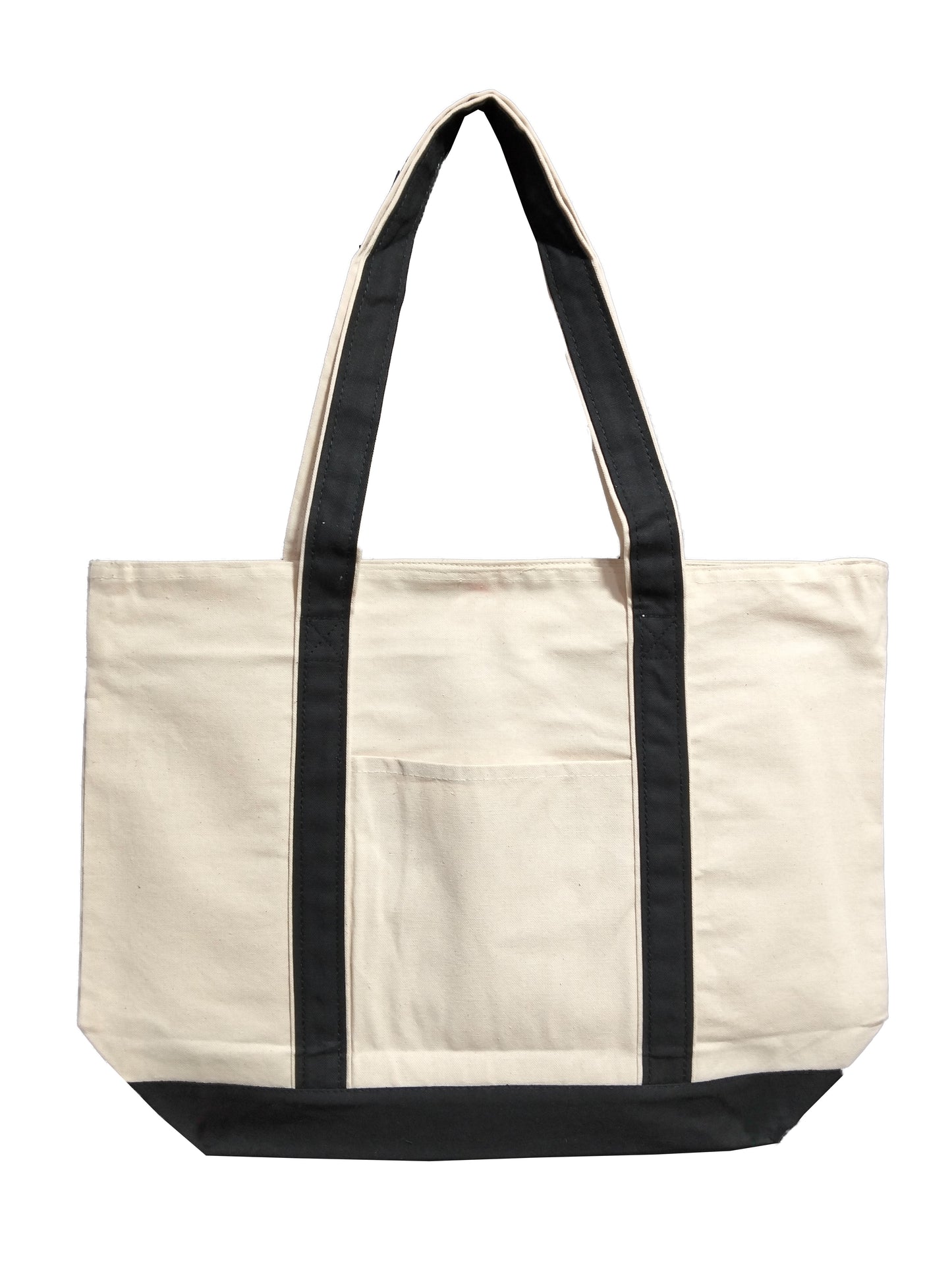 NOVASTILE Canvas Tote Bag 12oz Zipper Front Pocket 21x15x6 - NS5342