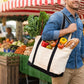 NOVASTILE Canvas Tote Bag 12oz Zipper Front Pocket 21x15x6 - NS5342