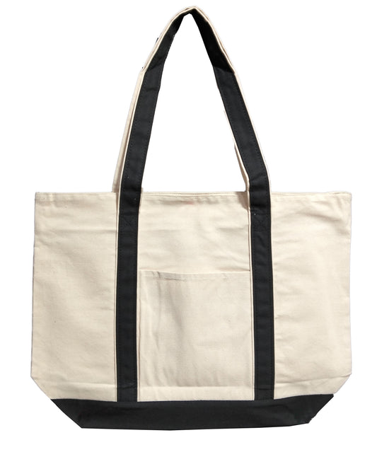 BTEXPERT 100% Cotton Canvas Large Tote Bags 12oz, Reusable Shopping Canvas Bags for Grocery, DIY Projects, Advertising, Promotions, Gifts & Events Lightweight promotional, Lightweight, unbleached cotton, breathable, Natural Cotton 21" x 15" x 6