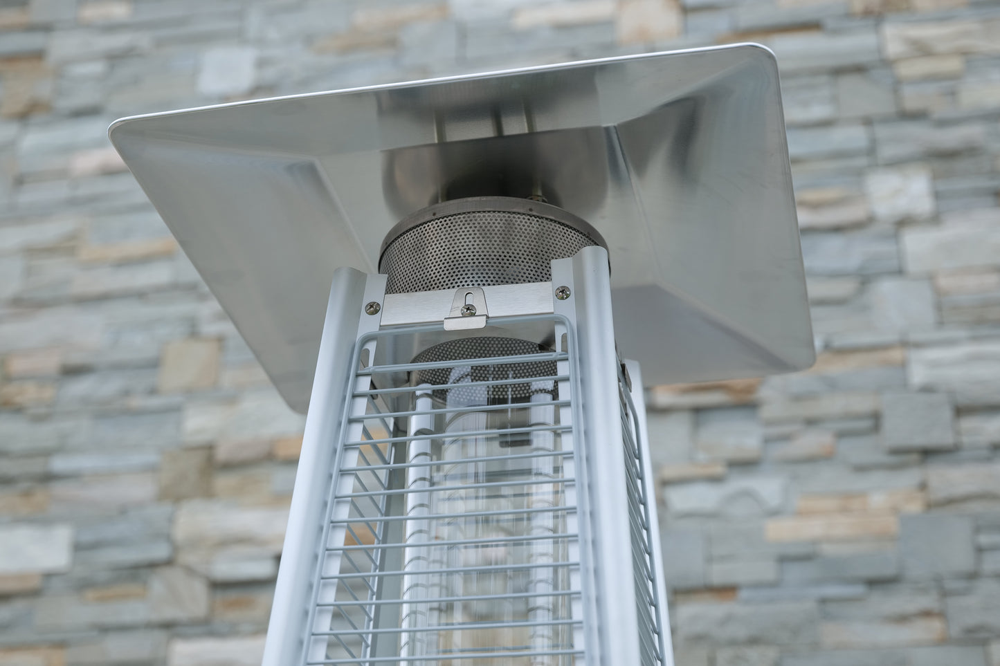 BTExpert 48000 BTU  Pyramid Patio Heater for Outdoor Double Layer Stainless Steel Burner Triple Protection System Quartz Glass Tube Propane Heater for Home & Commerical  Black