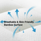 Queen Bamboo Pillow Top Mattress Topper 60x80 Inches – Extra Thick 1000GSM Cooling Mattress Pad Cover, Deep Pocket Fitted (8–20”) – Soft Plush Support for Back Pain Relief