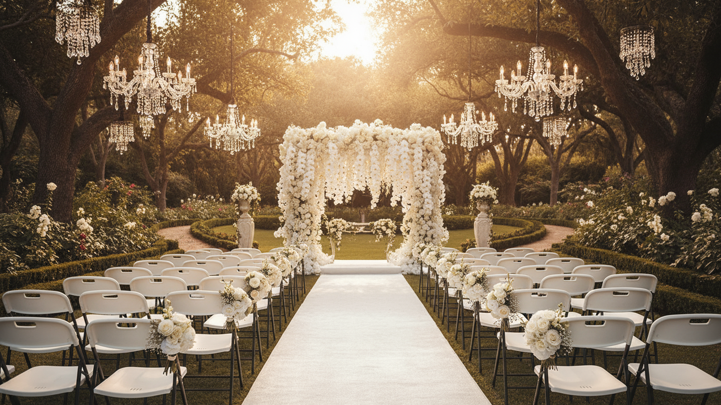 BTEXPERT 3 Pcs Folding Card Table Picnic Chair Set 34" Square Granite White Plastic Table 2 Adult Chairs Board Game Nights Party Home Indoor Outdoor