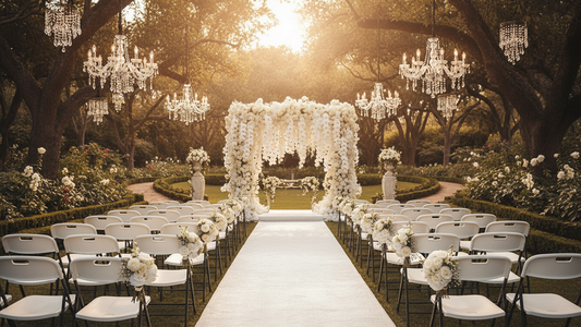 BTEXPERT Thick Folding Chair Party Chair Indoor Outdoor Wedding Event Picnic Kitchen Dining Church School White Foldable Chair Steel Frame Set of 6