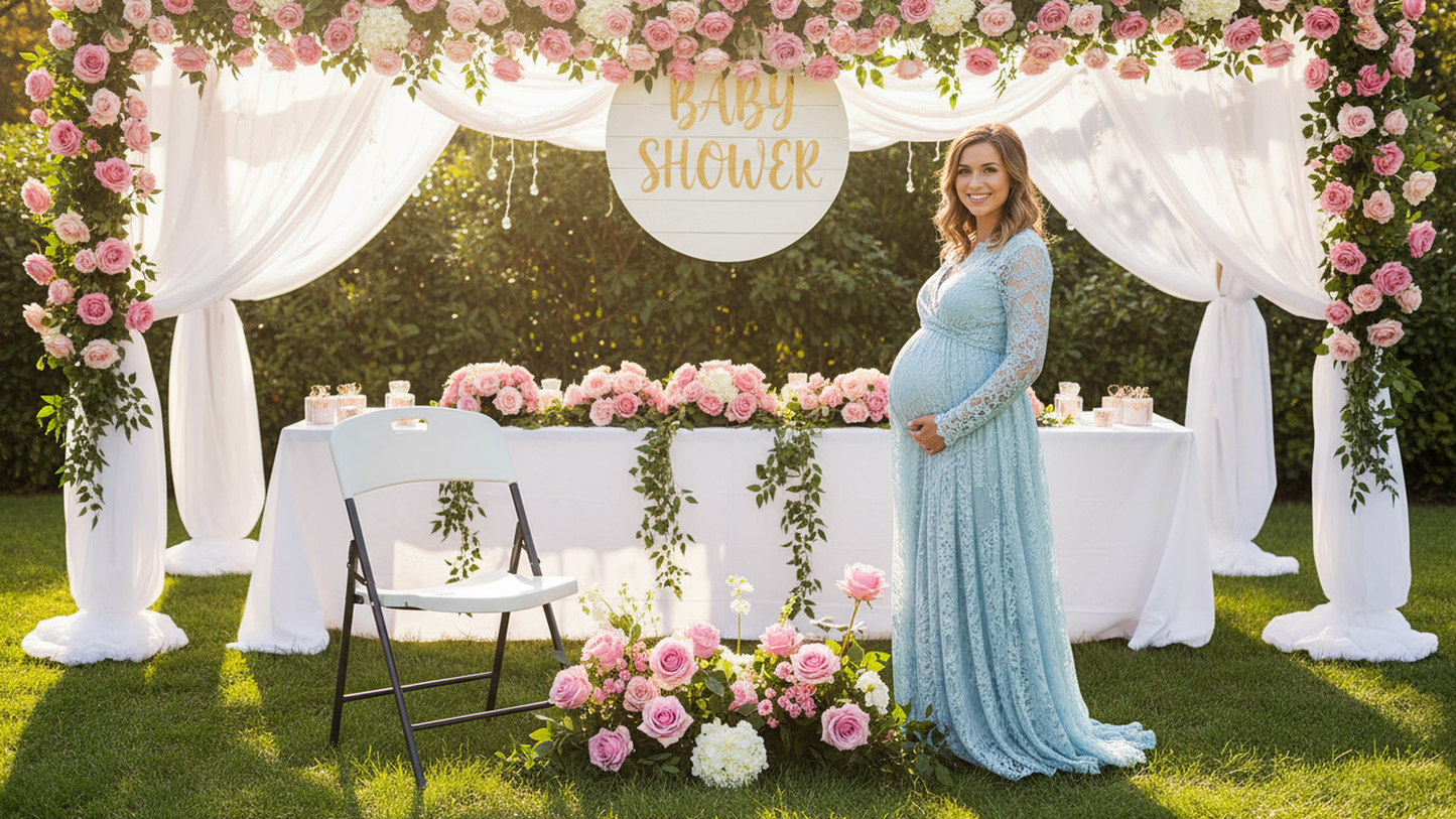 BTEXPERT 3 Pcs Folding Card Table Picnic Chair Set 34" Square Granite White Plastic Table 2 Adult Chairs Board Game Nights Party Home Indoor Outdoor