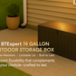 BTEXPERT 75 Gallon Resin Deck Box, Outdoor Storage Container for Patio Furniture Garden Tools Cushions Pool Sports Equipment Waterproof Lockable Stainless Steel insert UV Resistant Set of 2