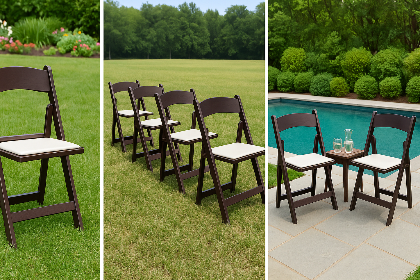 BTEXPERT SET of 4 Resin Folding Chair Vinyl Padded Seat Indoor Outdoor Lightweight Set for Home Event Party Picnic Kitchen Dining Church School Weddings- brown