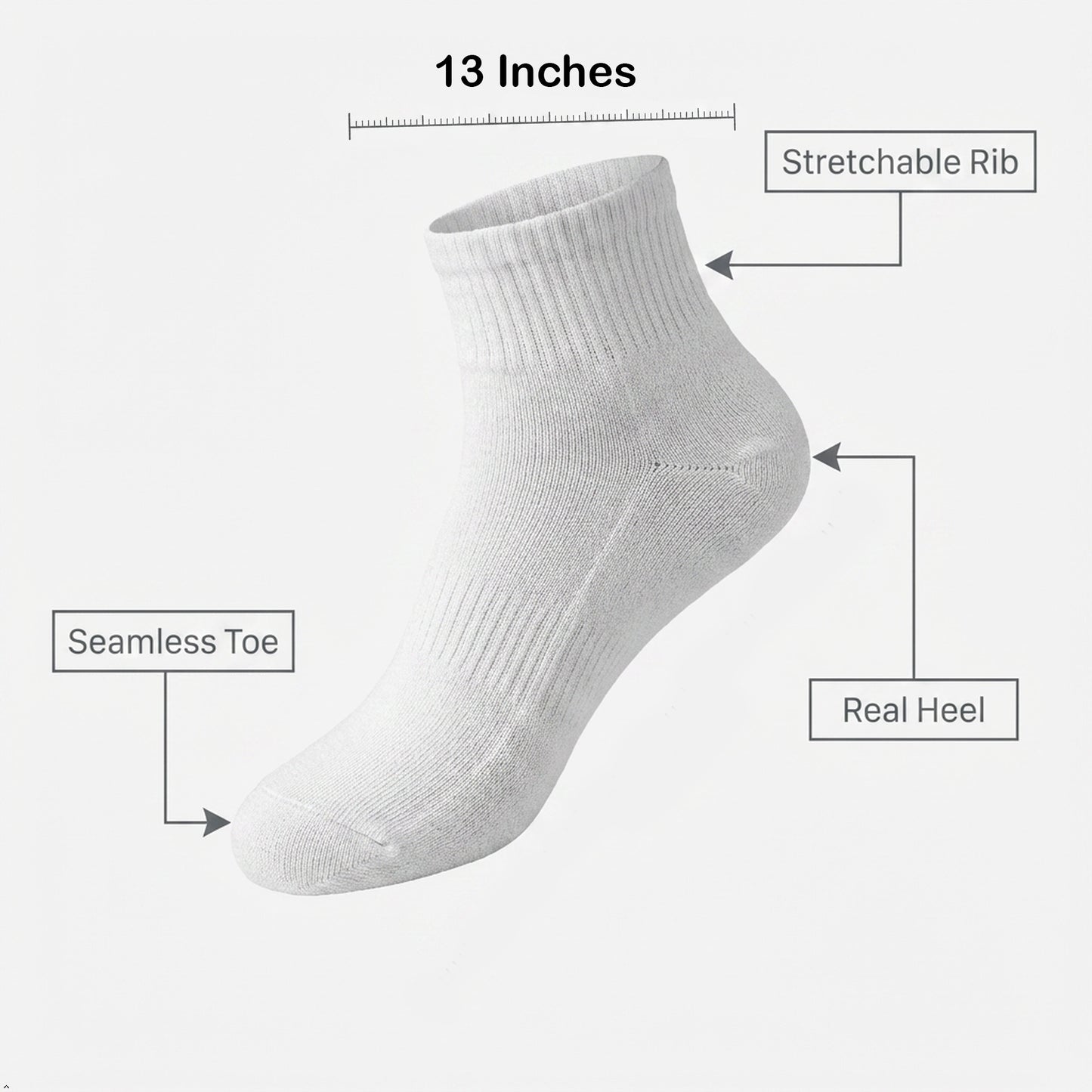 NOVASTILE Ankle Diabetic Socks for Men & Women, Non-Binding Cotton for Neuropathy, Cushioned Moisture-Wicking Loose Fit, 3 Pairs, Size 9-11