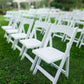 BTExpert Resin Folding Chair Indoor Outdoor lightweight for Kitchen Dining School White - Set of 4