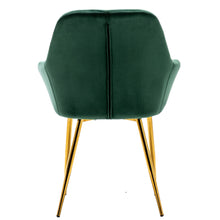 NEW - TWO Tasmia Velvet Emerald Green Accent Bucket Upholstered Dining Chairs Set of 2